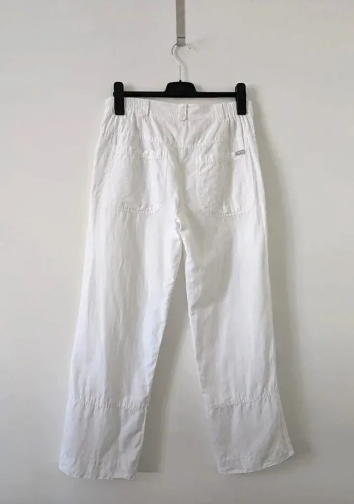 Pantalon d'été en coton - Blanc du Nil - taille 2 - photo numéro 2