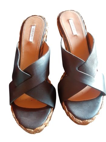 Sandales  compenssees en cuir