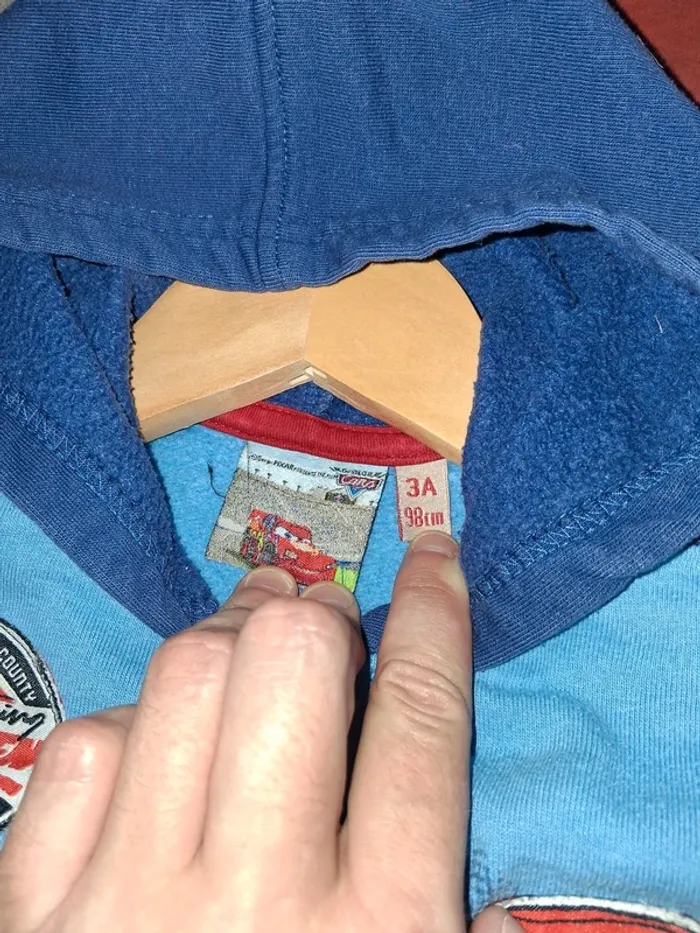 Gilet zippé a capuche 3 ans disney cars - photo numéro 3