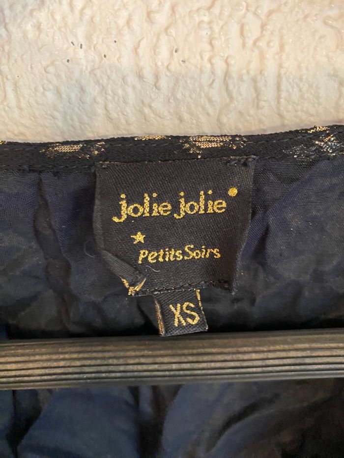 Blouse taille xs 34 noire et dorée boutique indépendante - photo numéro 3