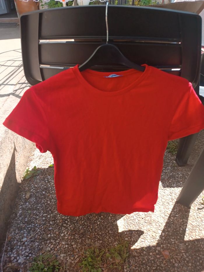 T-shirt garçon été rouge - photo numéro 2