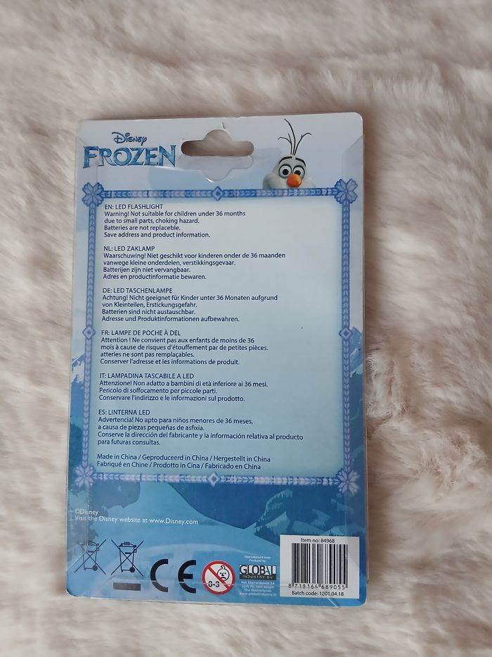 Neuf/Frozen: Lampe de poche avec cordon - photo numéro 6