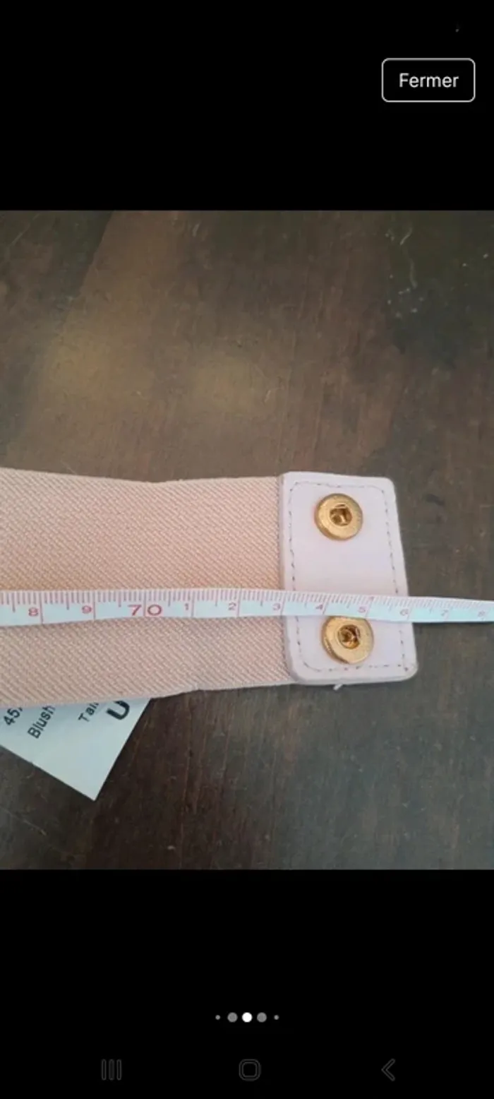 Jolie Ceinture Cassis similcuir rose 75cm neuve - photo numéro 14