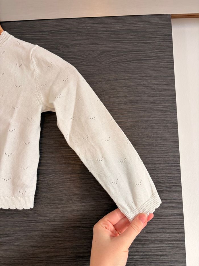 Gilet ajouré écru sergent major 5 ans - photo numéro 4