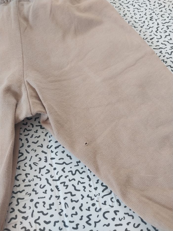 Jogging bébé H&M 9-12 mois 80 cm beige bleu blanc pantalon molleton garçon - photo numéro 4