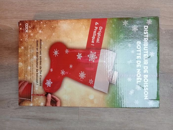 Distributeur boisson botte de Noël