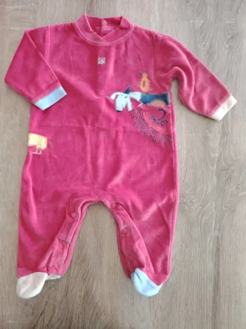 Pyjama velours 1 pièce