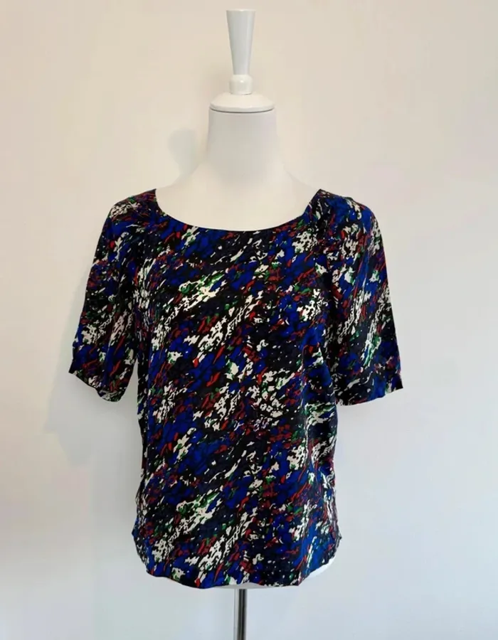 Blouse Maje courtes manches en soie taille S parfait état