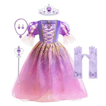 Déguisement robe princesse raiponce et ces accessoires Taille 6-7ans