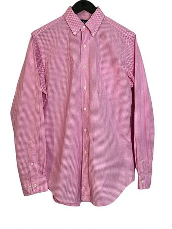 Chemise manches courtes rose et blanche à carreaux pour homme Ralph Lauren en taille M