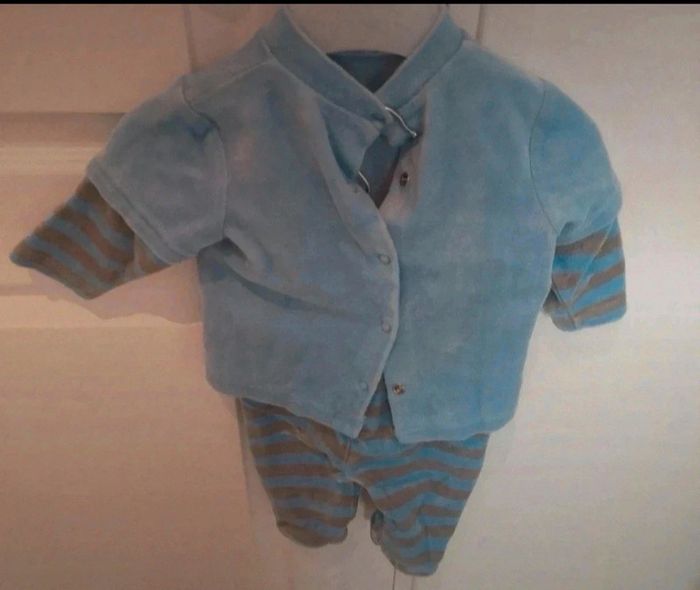 Ensemble bébé garçon velours vertbaudet 3 mois - photo numéro 2