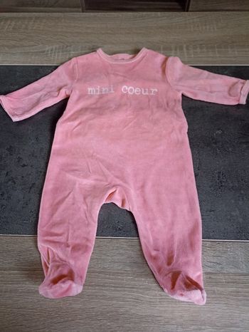 Pyjama en velours mini cœur