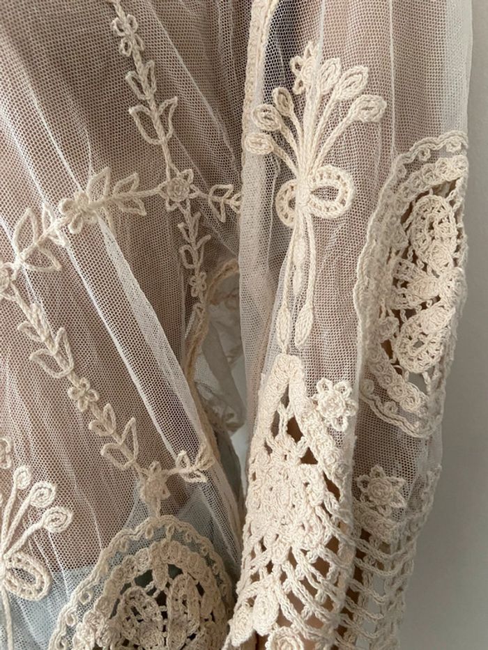 🌼Blouse bohème en dentelle brodée🌼 - photo numéro 3