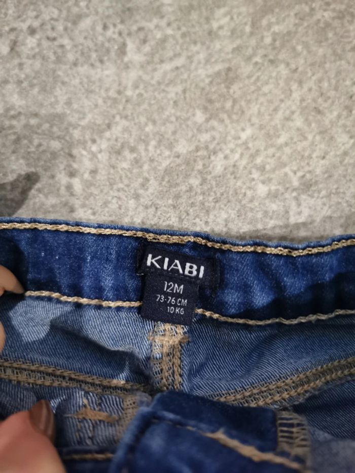 Pantalon jean bébé fille 12 mois - photo numéro 3