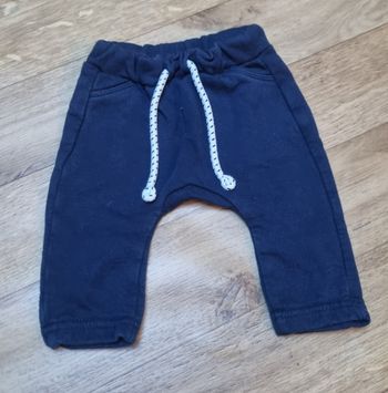 pantalon jogging tape à l'œil bleu marine taille 3 mois