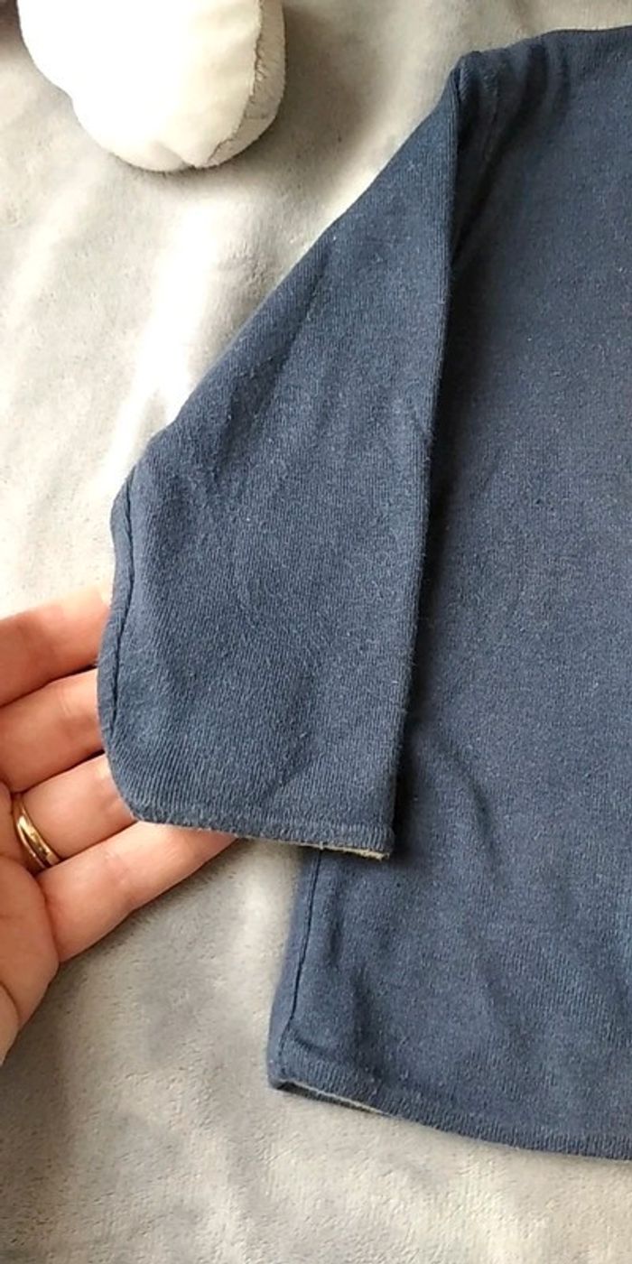 Tee shirt épais manches longues réversible Garçon 6 mois Petit bateau - photo numéro 3