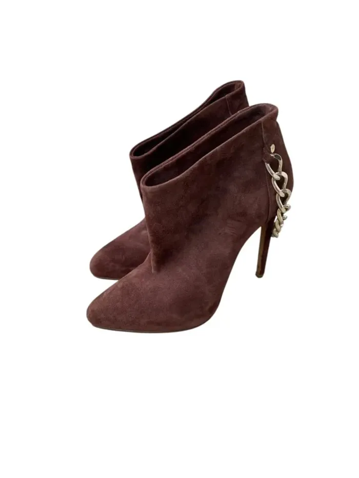 Bottines en daim marron Elisabetta Franchi taille 38