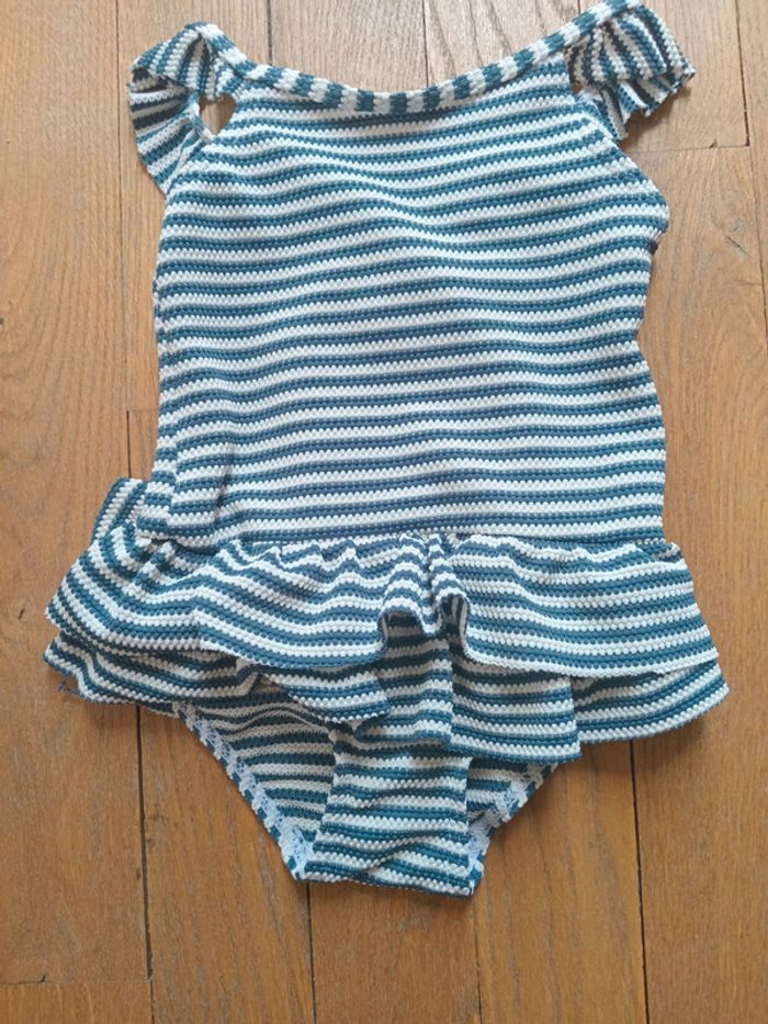 Maillot bain fille 1 pièce Hema 2 ans marinière - photo numéro 3
