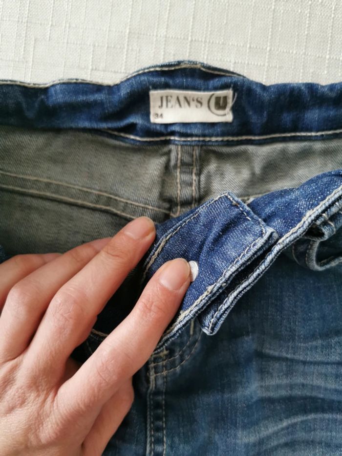 Mini jupe jeans taille 34 - photo numéro 3