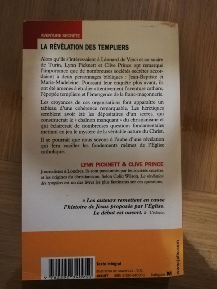 Livre "la révélation des templiers" - photo numéro 3