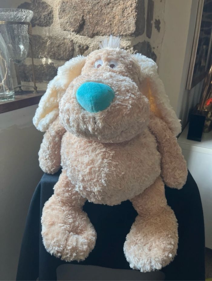 Grande peluche Chien beige, bleu 55 cm Anna Club Plush - photo numéro 6