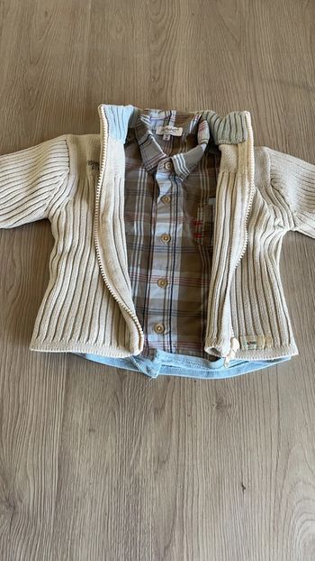 Gilet + chemise Alphabet en 12 mois