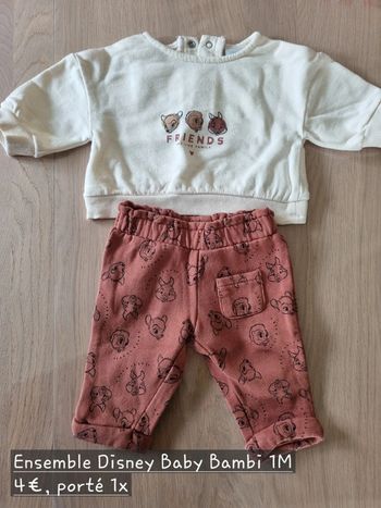 Ensemble Disney Bambi 1 mois