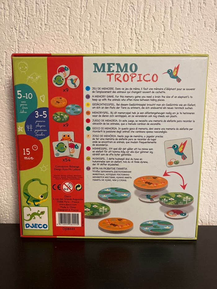 Jeu de mémoire «MÉMO TROPICO » - photo numéro 2