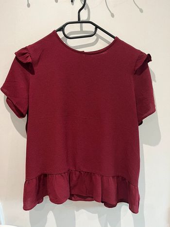 Blouse manches courtes Bordeaux