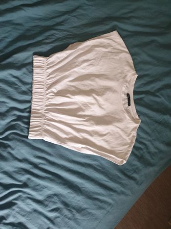 Haut blanc élastique à la taille marque Zara taille S