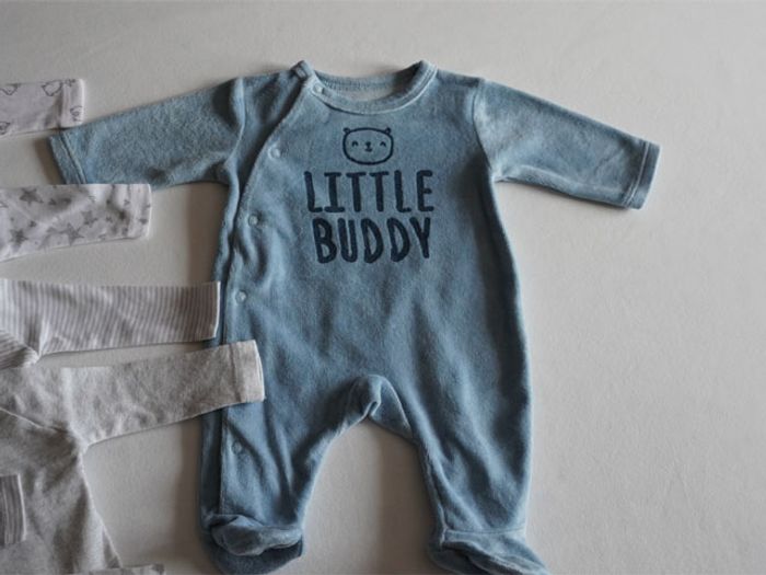 Lot Tex 0m Naissance : 1 Pyjama velours + 8 Bodies ML - photo numéro 2