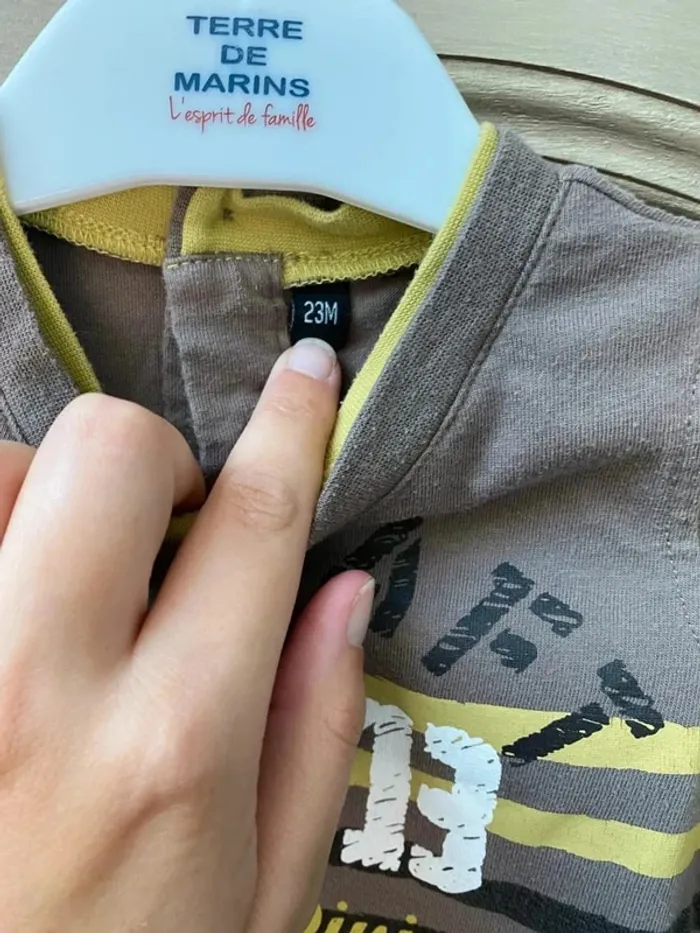 T-shirt manche longue marron 23 mois - photo numéro 3