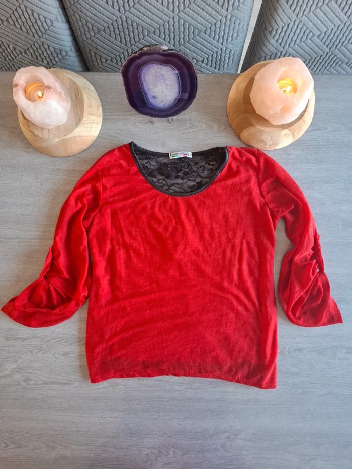 T-shirt top rouge 38 - photo numéro 2