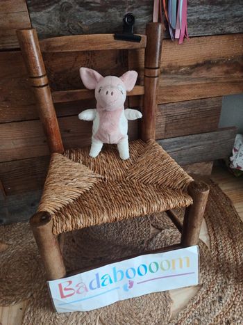 Peluche cochon Ikea tbe rose et blanc