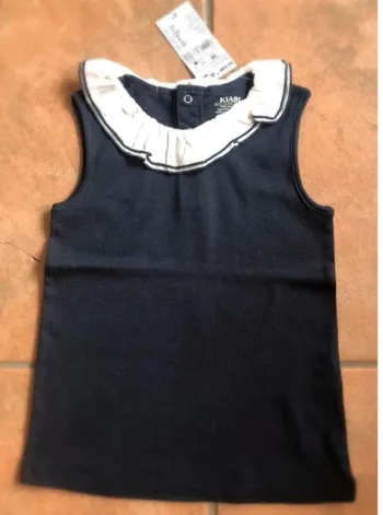 Très joli  débardeur  Kiabi  avec  col  fantaisie  (36  mois) neuf