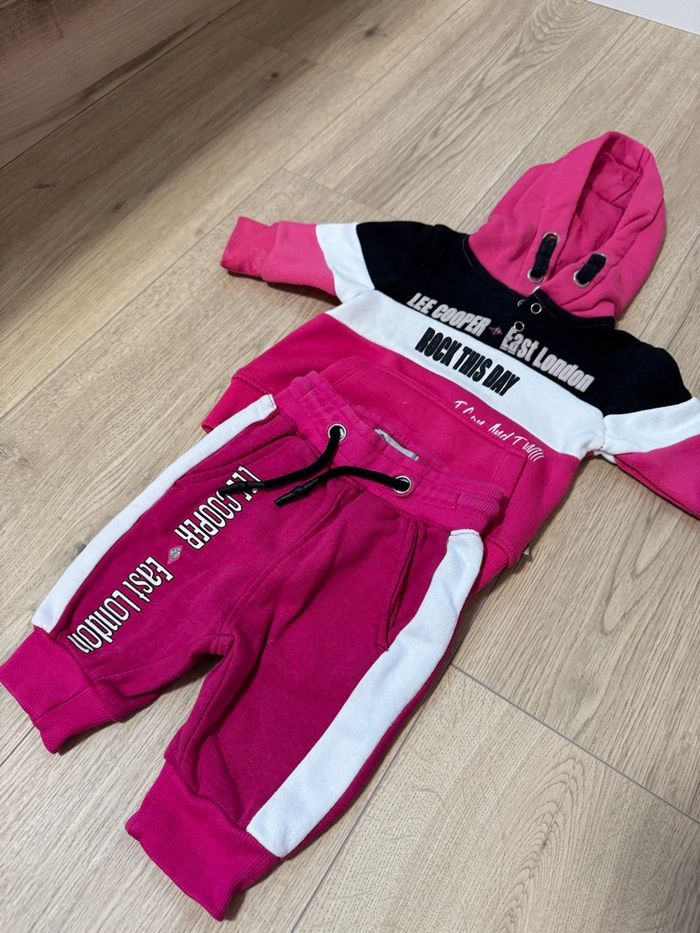 Ensemble Lee Cooper fuchsia 2 pièces - Sweat à capuche et Jogging