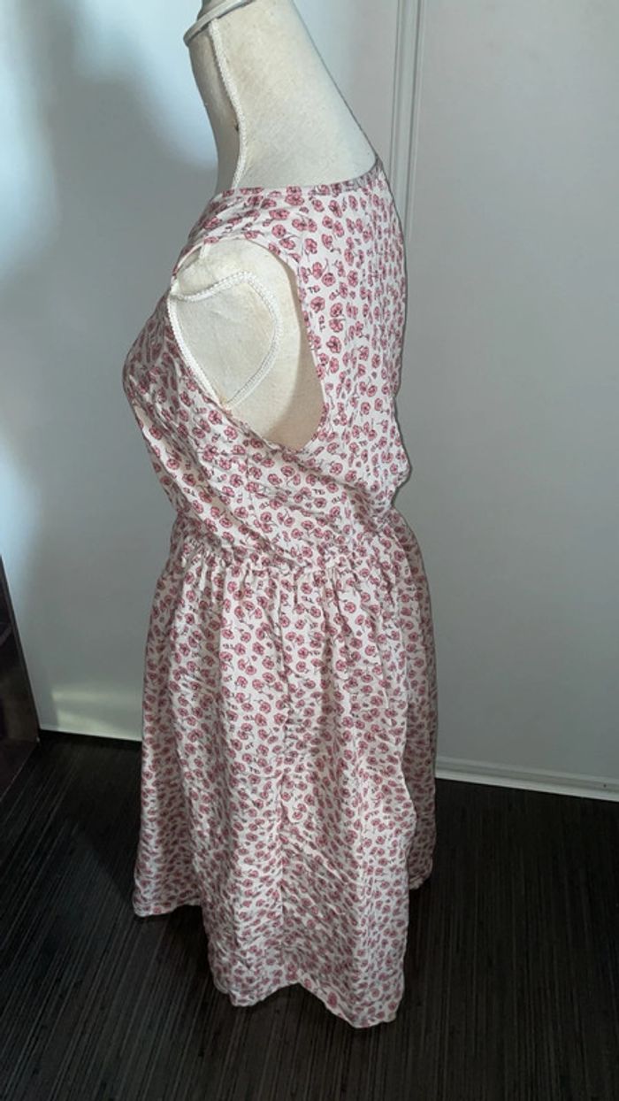 Neuve Robe longue fluide Assuili - Made in France - Imprimé fleuri rose - T.S/36 - photo numéro 2