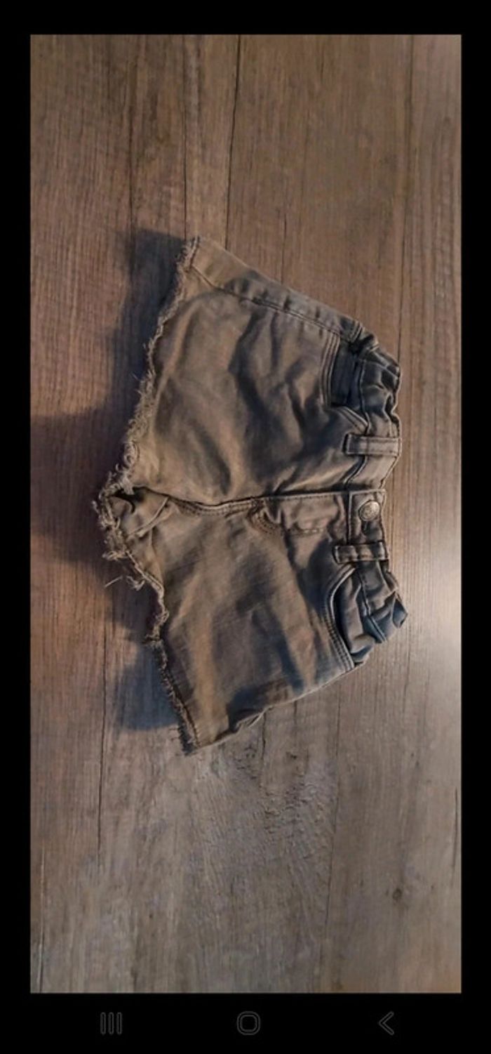Short jeans fille kaki TAO 3ans - photo numéro 2