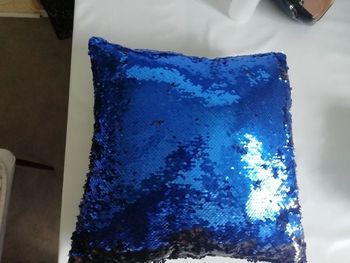 Très joli coussin Sequin bi Couleur