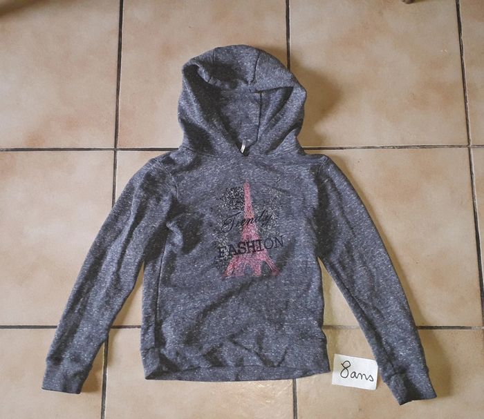 Pull à capuche léger 8 ans fille