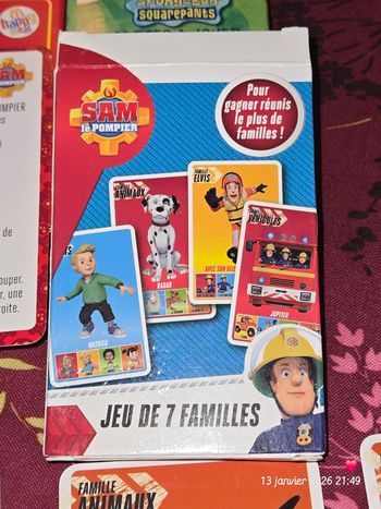 Jeux de 7 familles avec Sam le pompier 