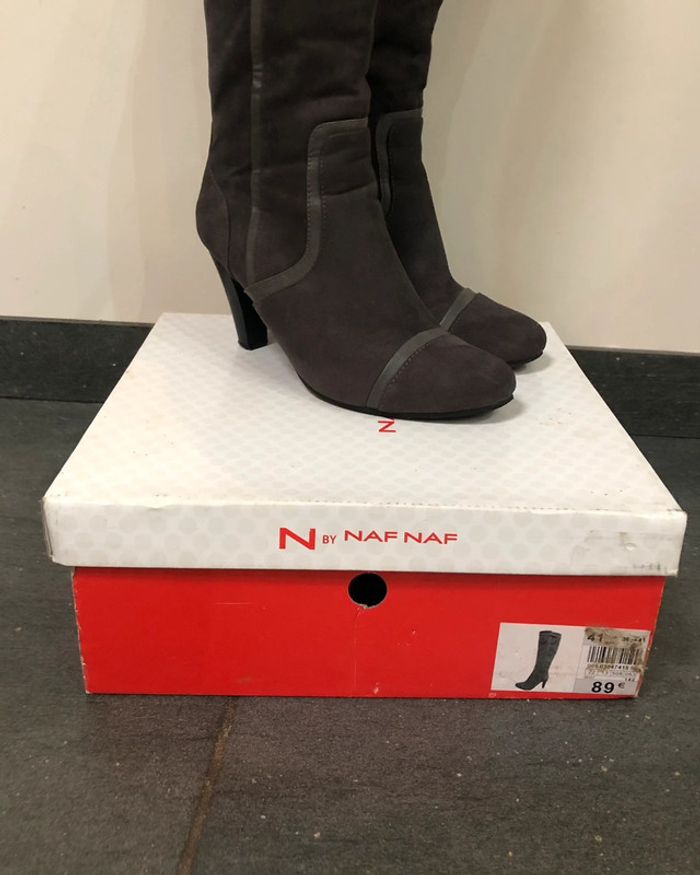 Bottes nubuck gris 41 naf naf - photo numéro 6