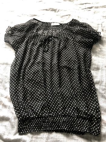 T-shirt transparent pois noir & blanc T36