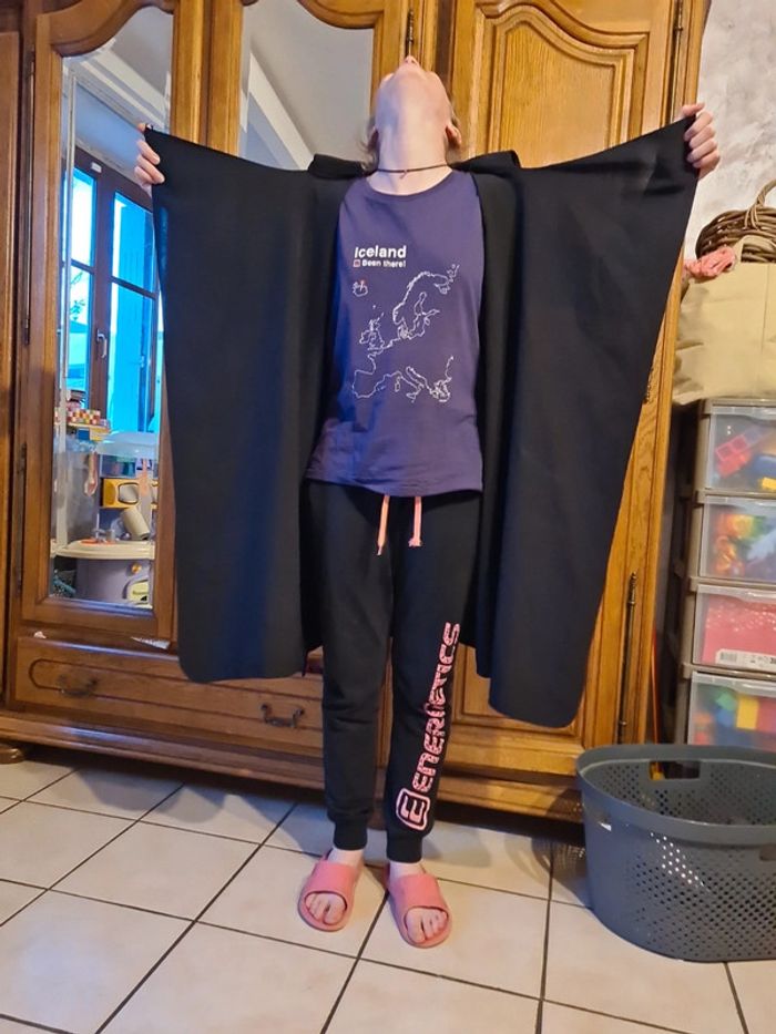 Veste longue à nouer noire longue italy - photo numéro 7