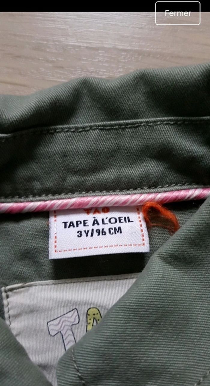 Veste kaki 3 ans - photo numéro 3
