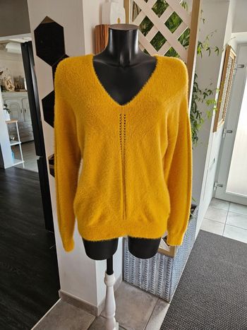 Garcia pull jaune moutarde tout doux taille M