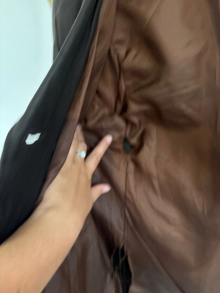 Veste en cuir noire Vintage Aqua Leather taille M/38 - photo numéro 7