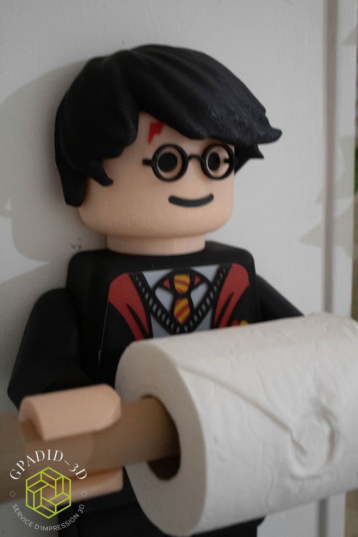 Dévidoir de papier toilette ou simple décoration murale dans un style Lego - photo numéro 7