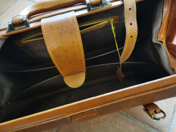 Sac Medecin vintage en cuir camel Spirit of St. Louis - photo numéro 3