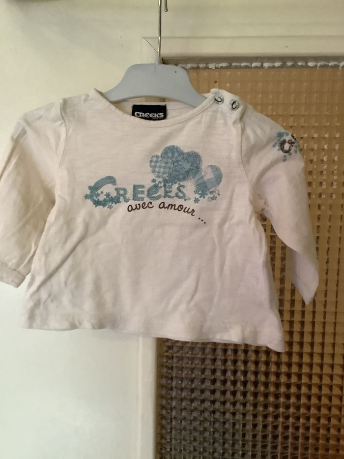 T-shirt manches longues Creeks taille 6 mois